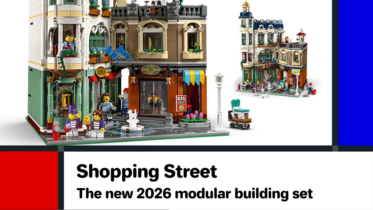 Первый взгляд на новое модульное здание LEGO 2026 года &mdash; Торговая улица