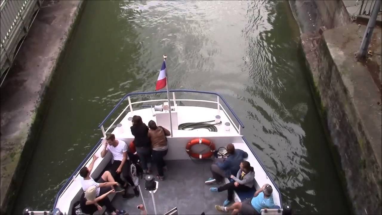 ouverture et fermeture d'écluses du Canal Saint Martin
