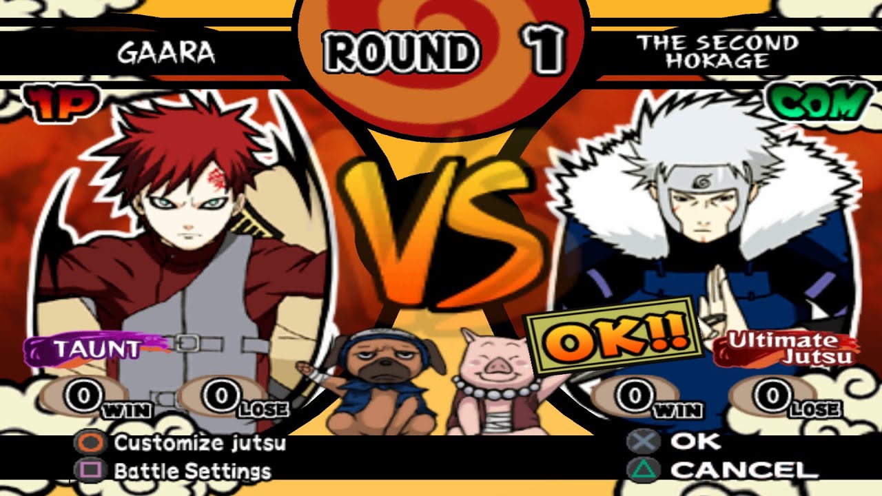 Gaara VS 2º Hokage (INSANE) - Naruto Shippuden Ultimate Ninja 4