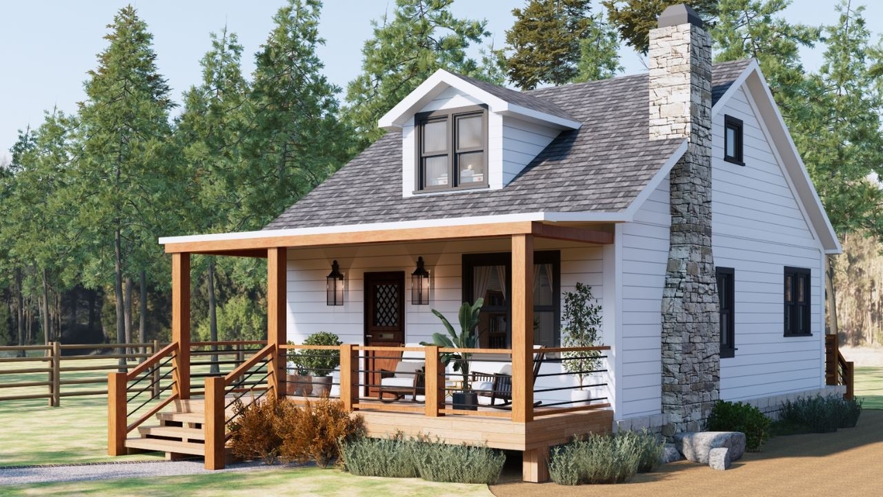 7x10m (23'x33')  This LITTLE Cottage Has EVERYTHING!