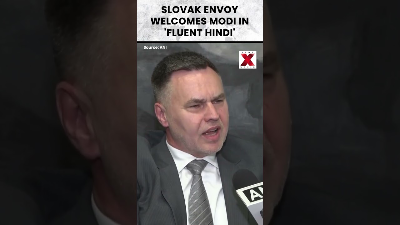 Slovak envoy welcomes PM Modi in Hindi #pmmodilatest #modiupdates  NewX World
