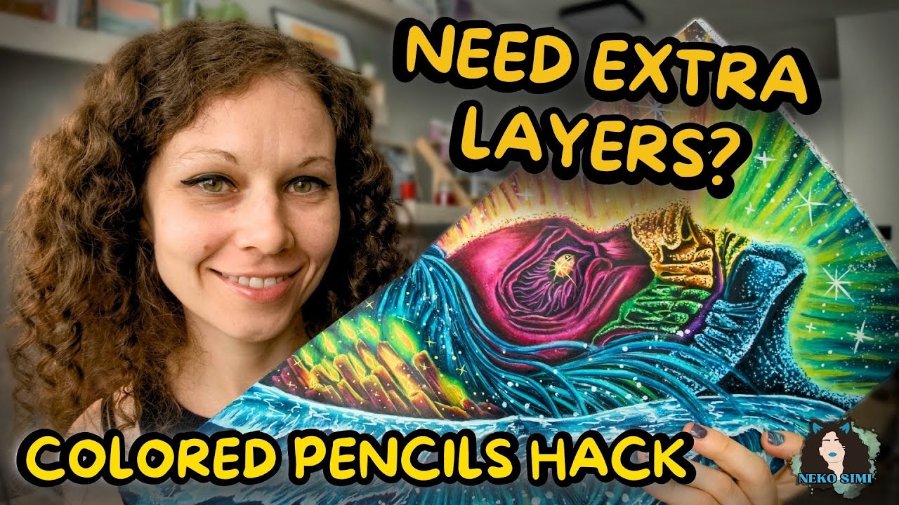 Art Hack | More Layers with Colored Pencils + Mixed Media in Adult Coloring Books