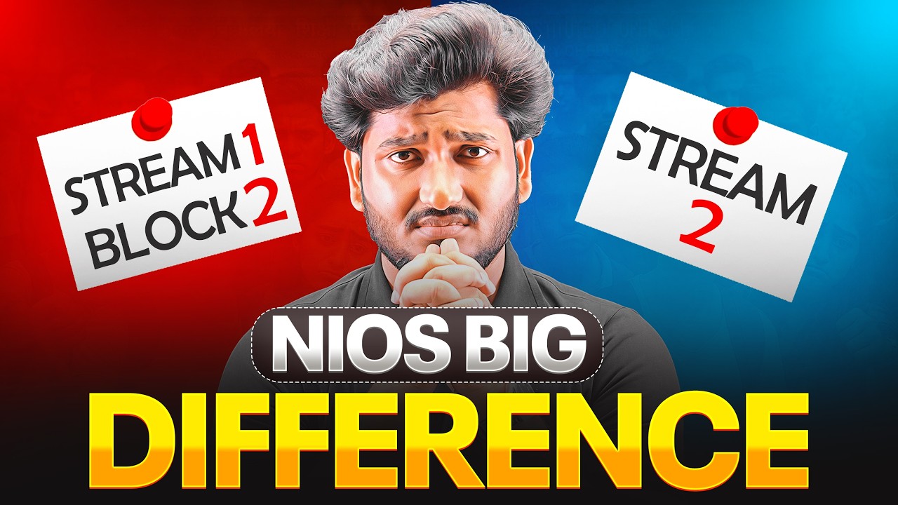 NIOS Admission Big Difference 😱 Stream 1 vs Stream 2