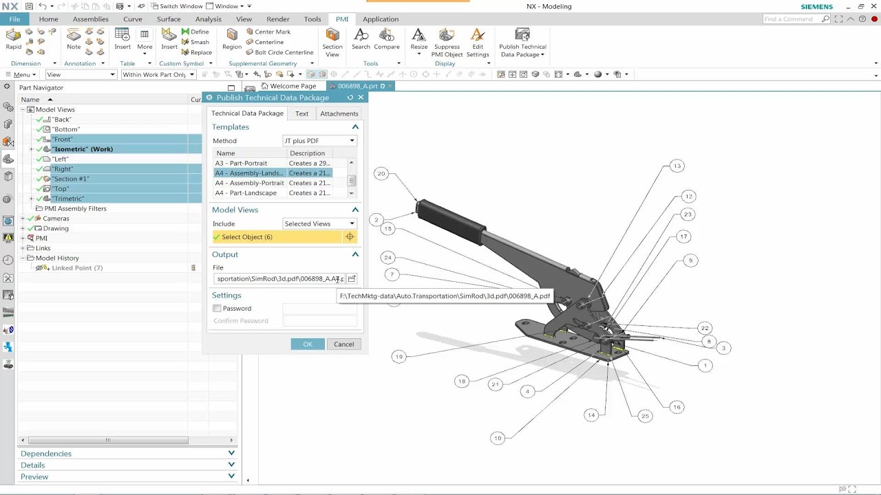 NX MBD/PMI Technical Data Package