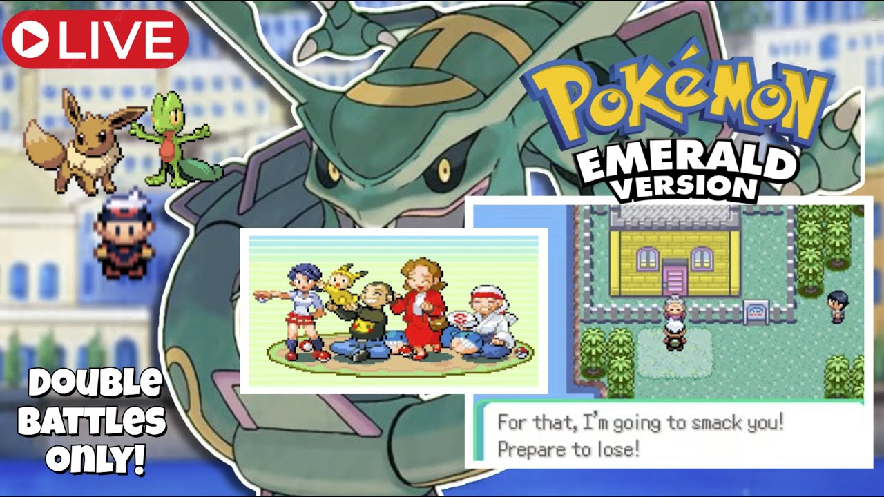 Live: Road to Battle Frontier - Double Battles Only! Leveling up for 3rd Gym