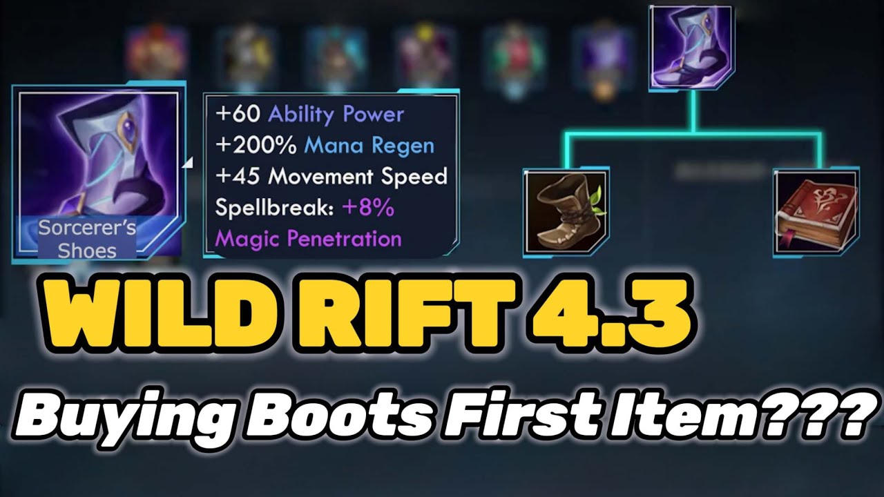 WILD RIFT PATCH 4.3 - New Boots Items | BUYING BOOTS FIRST ITEM???