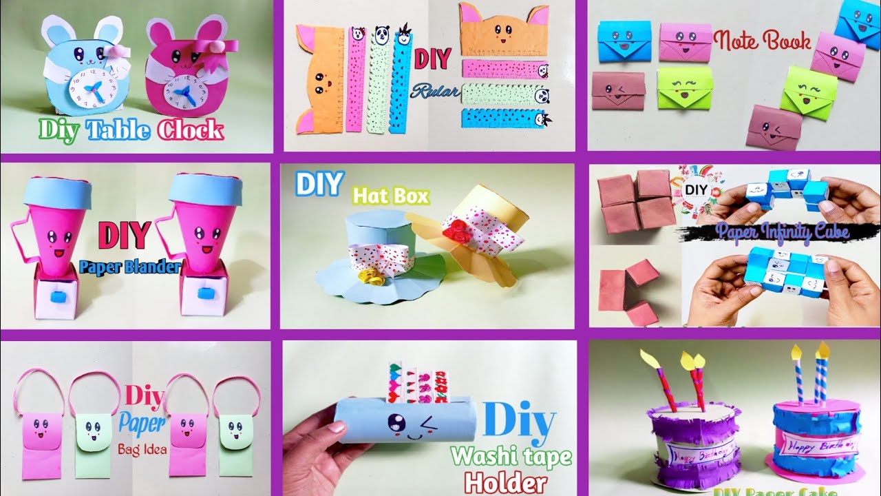 11 Easy Craft Ideas | School Craft Idea/Diy Craft/ School Hacks/Origami Craft/Paper Mini Gift idea 