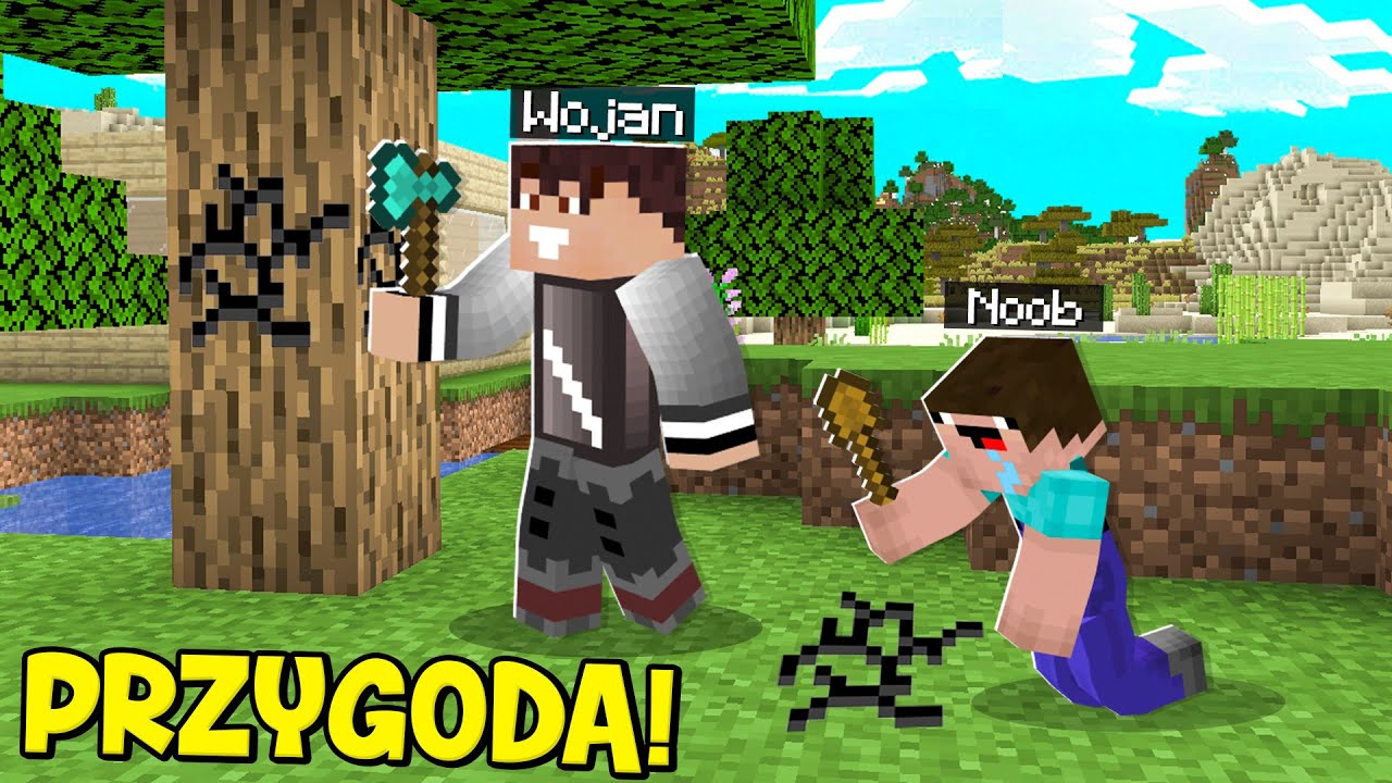 NASZA WSP&Oacute;LNA PRZYGODA Z NOOBEM w Minecraft!