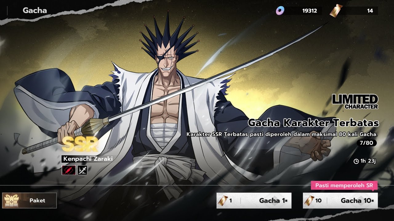 GACHA DUPE KENPACHI BLEACH SOUL RESONANCE