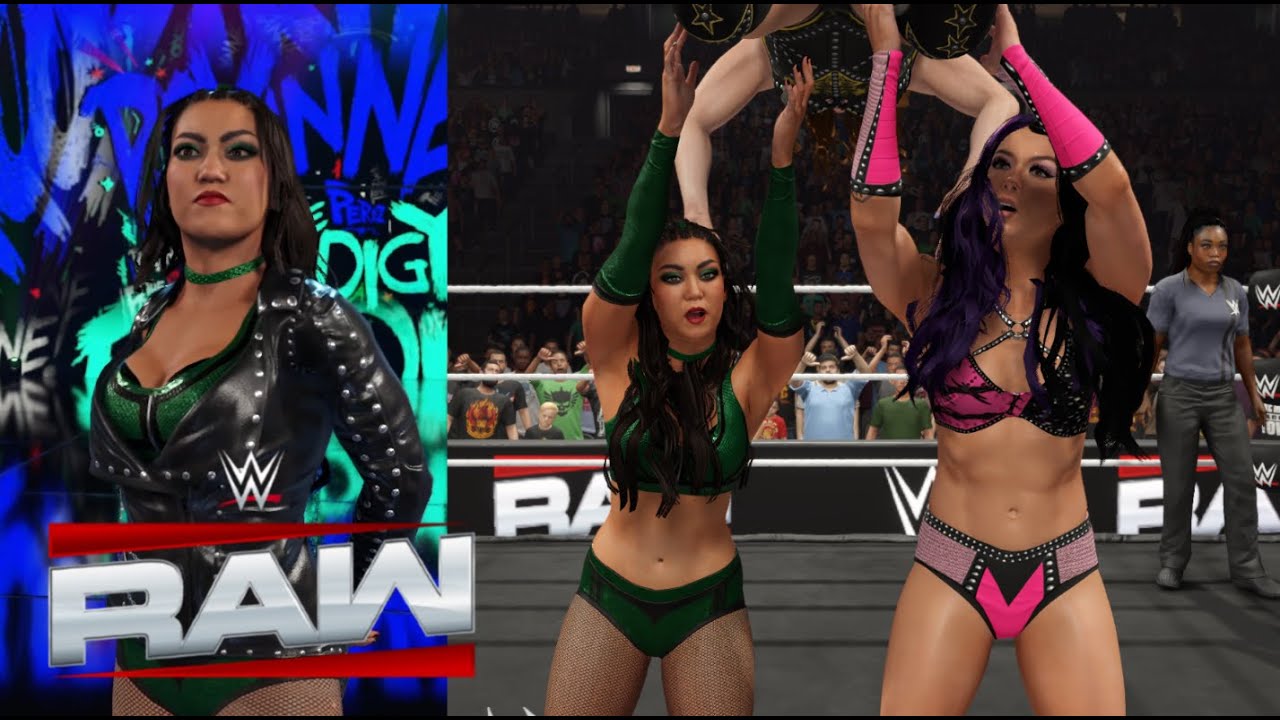 WWE 2K25 RAW - ROXANNE PEREZ AND CORA JADE VS. THE UNHOLY UNION NO. 1 CONTENDER MATCH