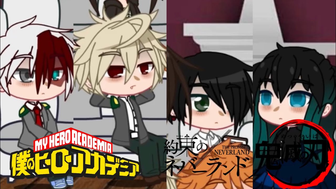 anime characters react to each other MHA/TPN/KNY - part 1