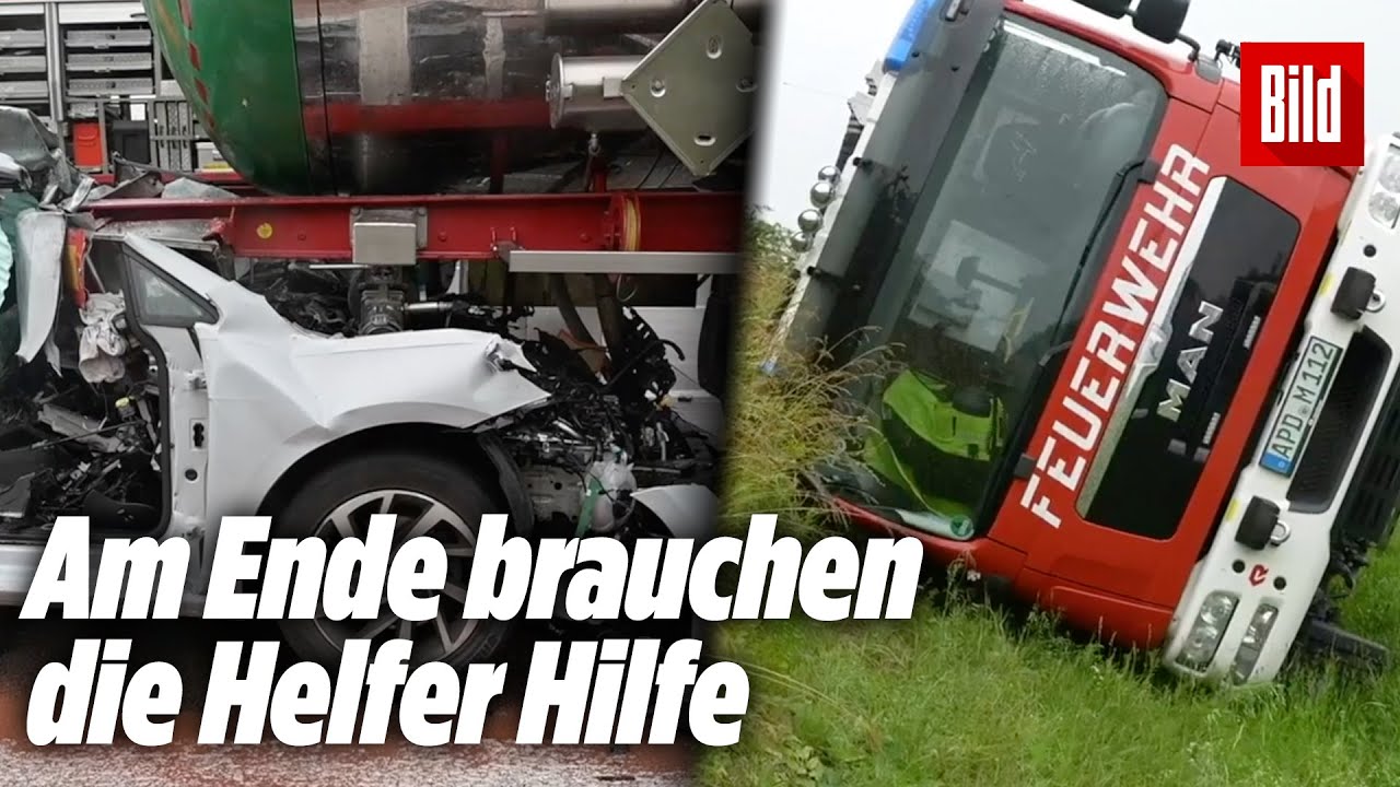 Horror-Unfall auf der A4: VW-Fahrerin kracht in Tanklaster