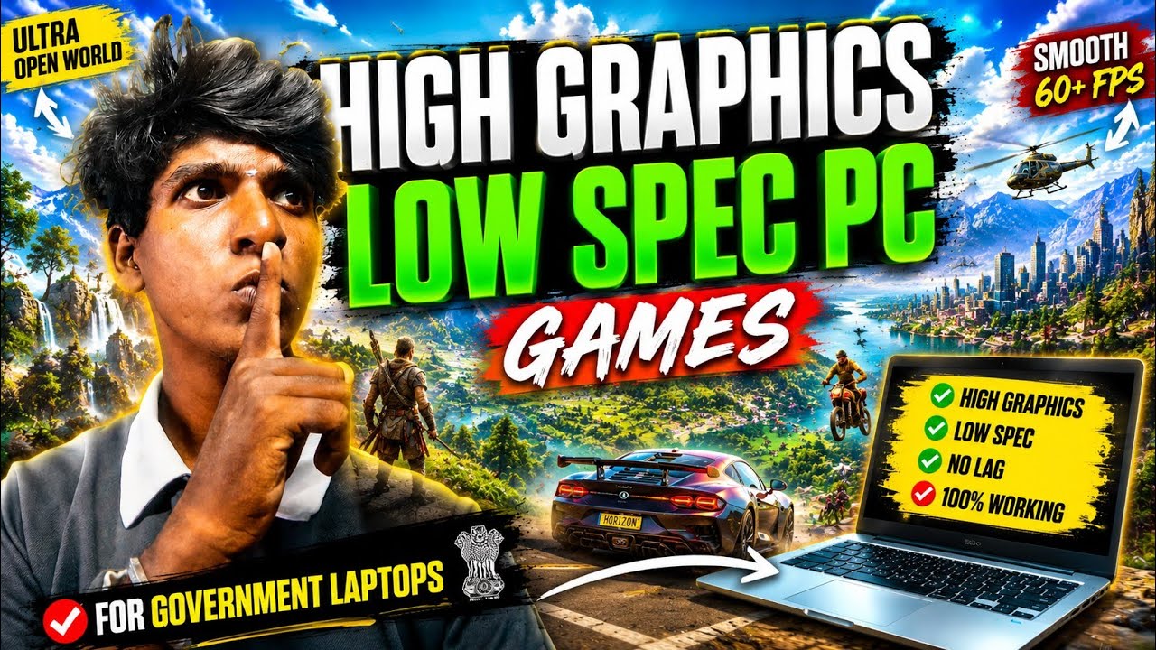 Government Laptop-ல GTA 5 Level Games 😱🔥 | No GPU | Tamil 2026