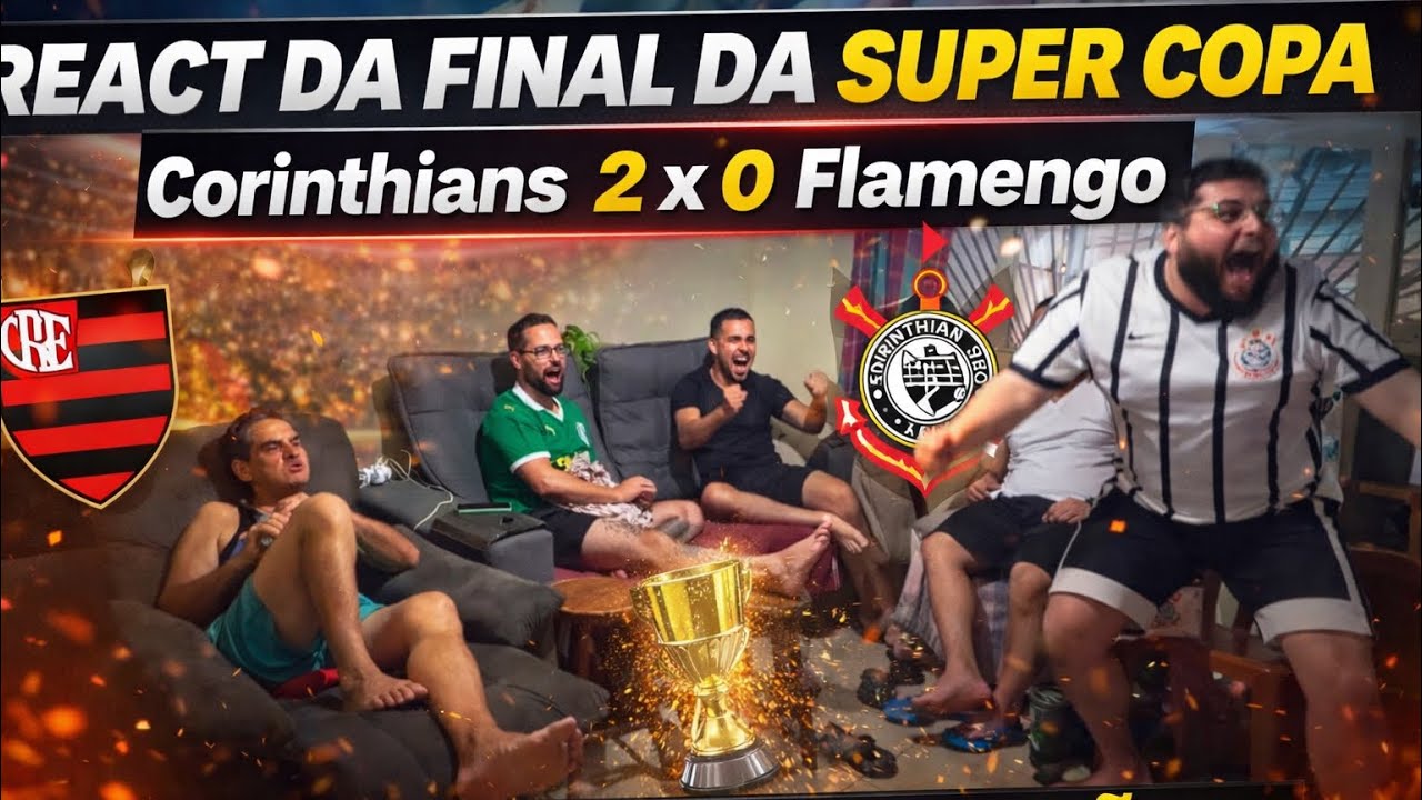 React Corinthians 2x0 Flamengo | Melhores Momentos | Gols | Super Copa
