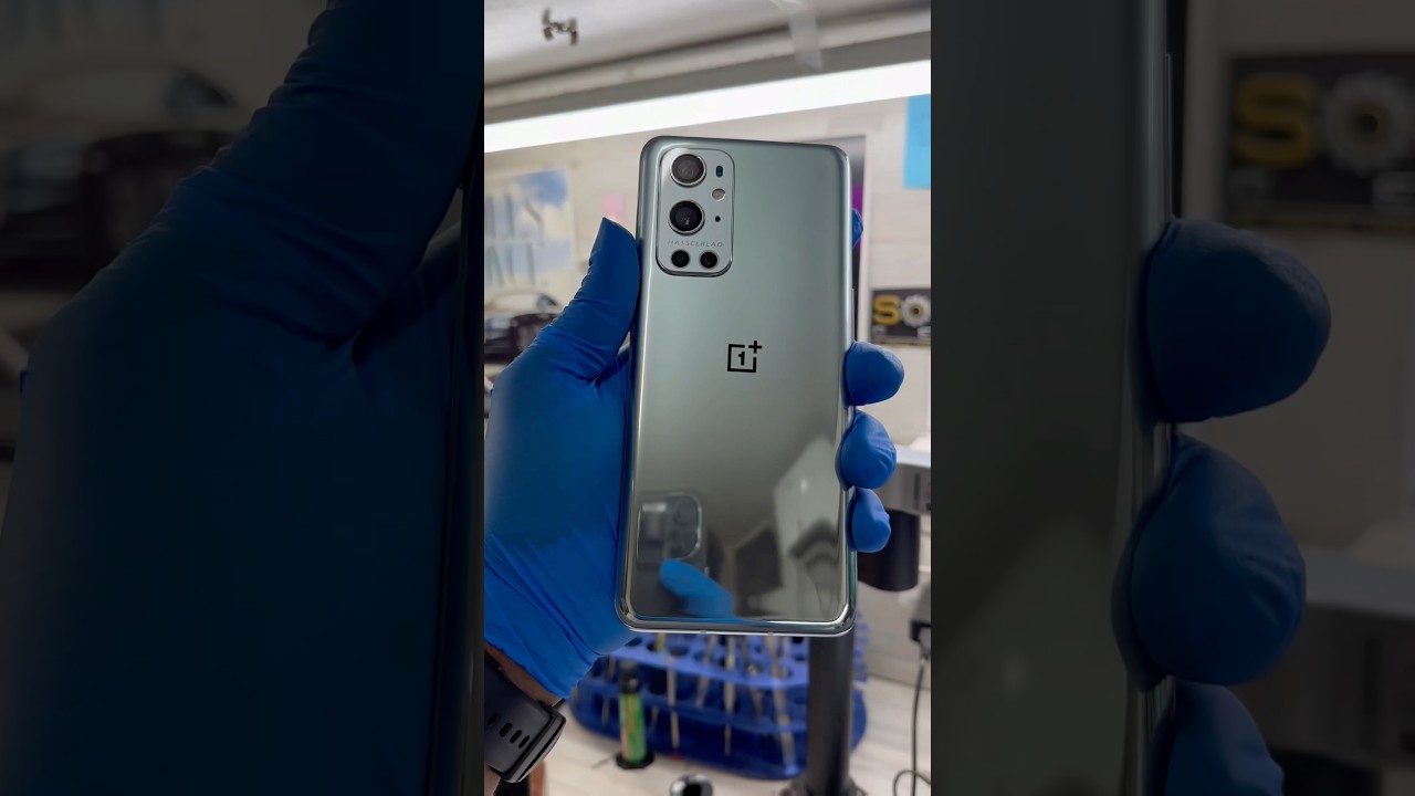 Oneplus 9 pro screen replacement, made new as sliver ⚡️✨📲 #socialcell #oneplus9pro5g #repair