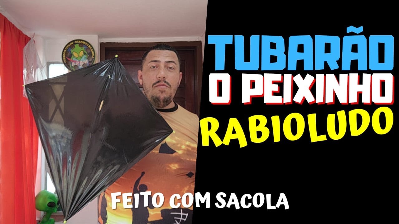 Aprenda a Raia Tubarão Rabioluda usando Qualquer Plástico de casa | Como fazer uma Pipa Perfeita