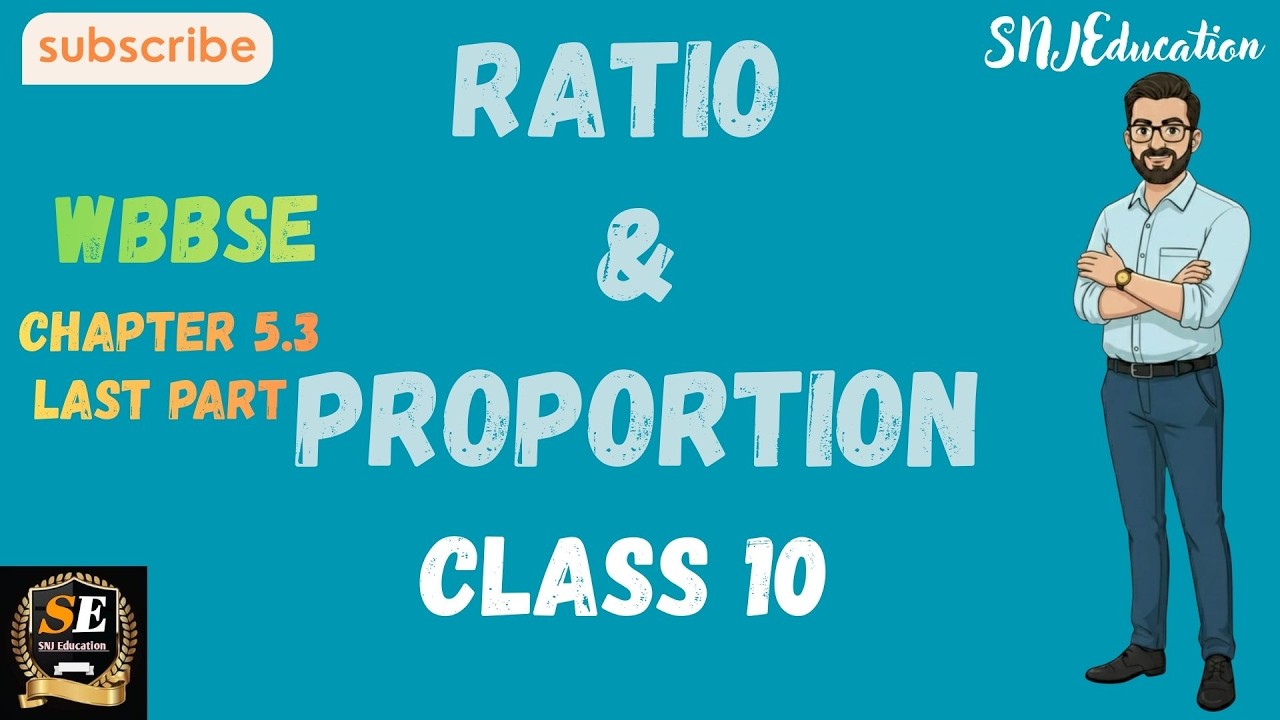 09 II Ratio and Proportion II Madhyamik II Last Part II WBBSE Class 10 Chapter 5 Ex 5.3 II Solution