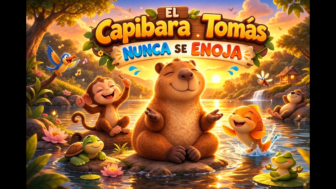 El capibara Tomás nunca se enoja 🦫| Cuento infantil | Cuentos para dormir | cuentos con moraleja🌿✨