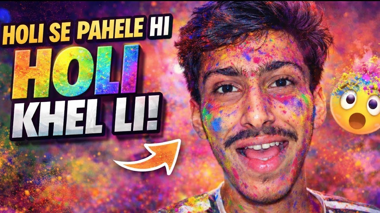 Holi se pahele hi holi khel Li 🤯