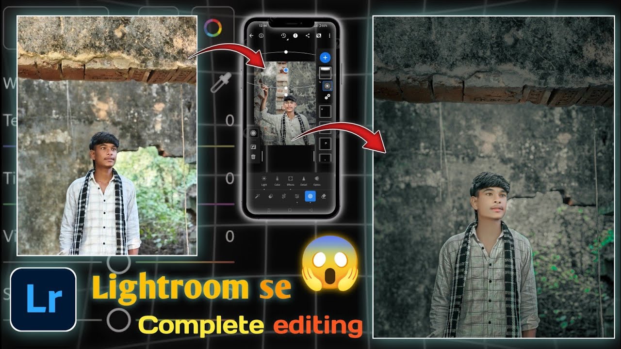 HDR face smooth 😱 | colour grading Lightroom se | complete photo editing...
