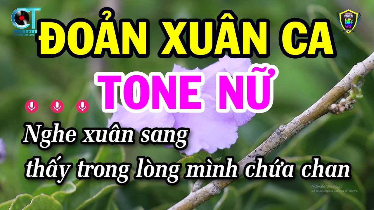 Karaoke Đoản Xuân Ca Tone Nữ ( G ) Nhạc Sống Beat Mới 2024 | Karaoke Bách Hóa