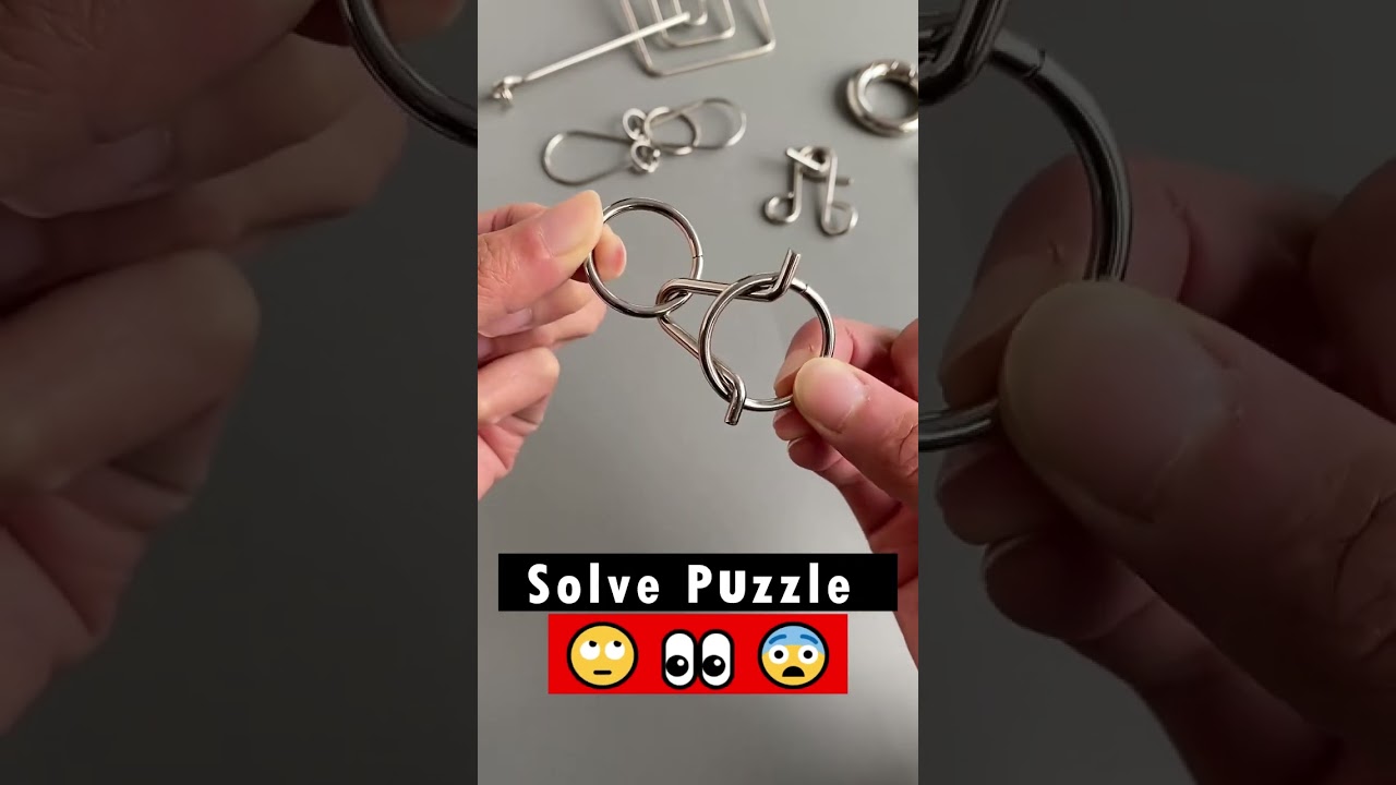 Mini Metal Ring Puzzles Magic unlocked #solve #puzzles #shorts