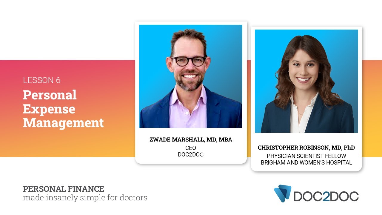 Personal Expense Management for Doctors (Lesson 6)
