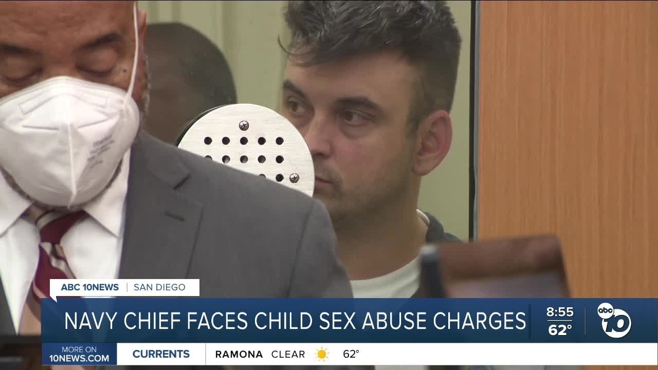 Navy chief petty officer pleads not guilty to 17 child sex abuse charges