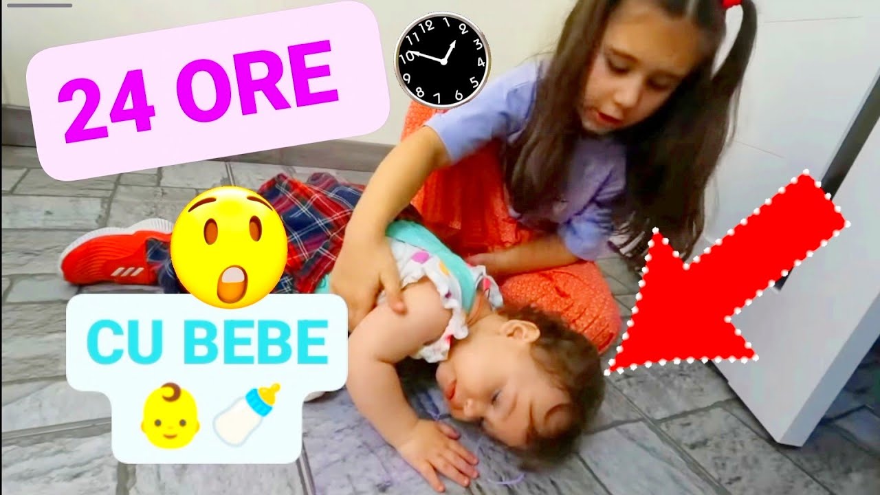 ⏰ 24 de ore cu bebelușul 👶 MAMA si TATA ne-au lăsat singure acasă 🏡 / Ciao Patricia VLOG COPII