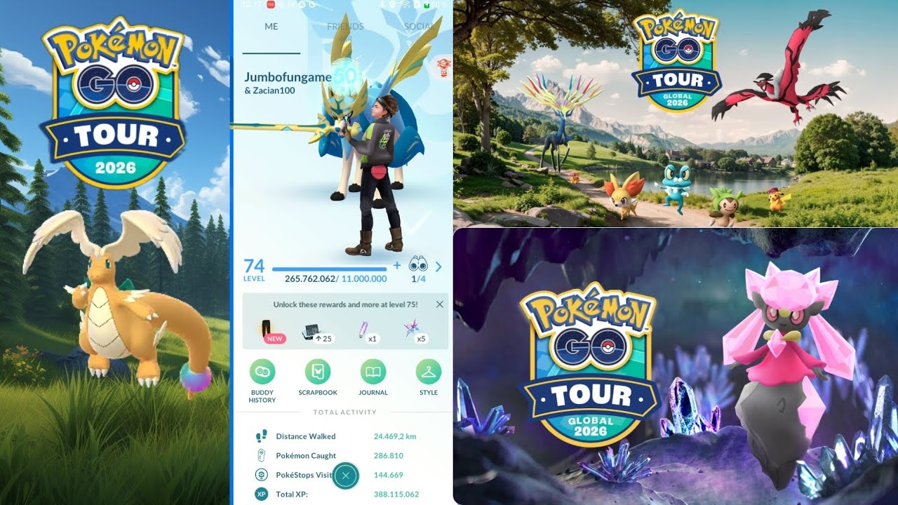 Kalos Tour Global Guide og en Ny Mega og Super Mega Pokemon Go Dansk