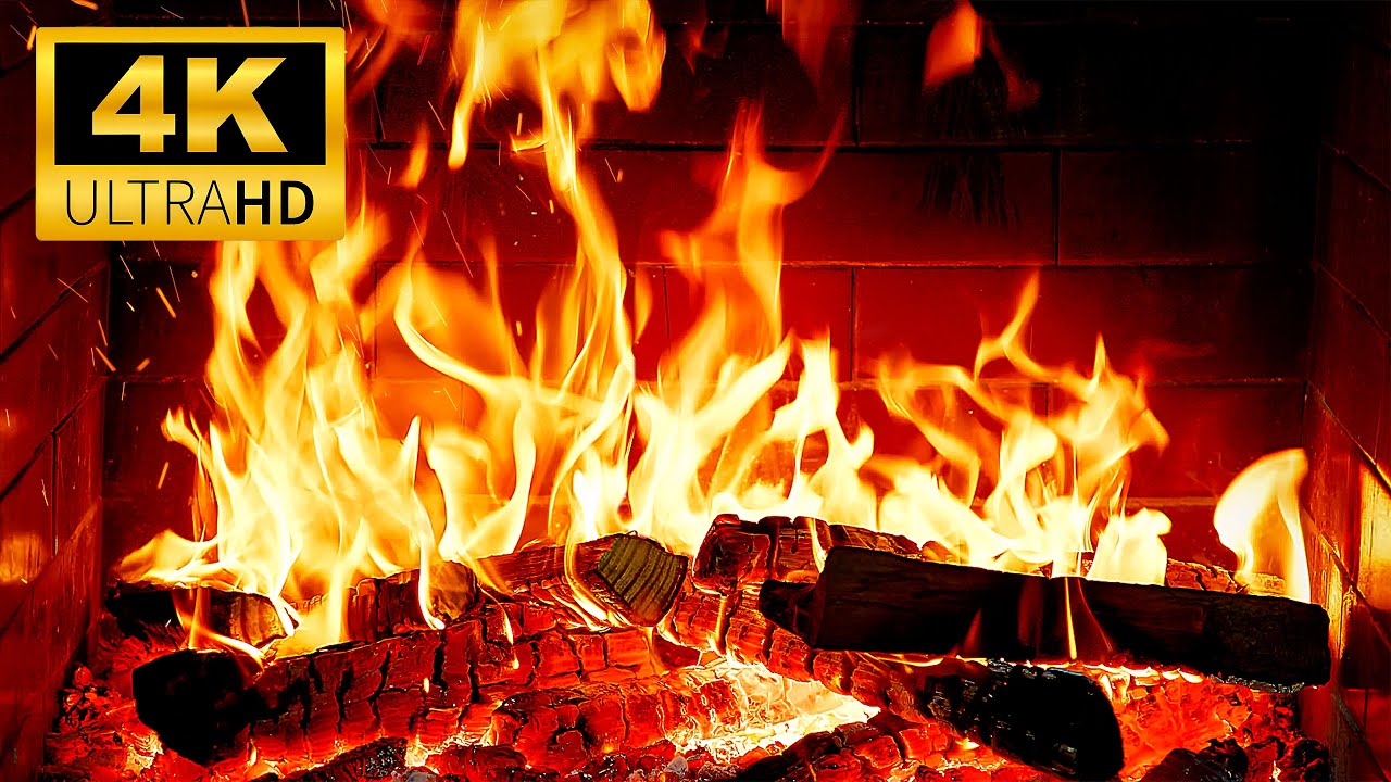 🔥 Warm & Relaxing Fireplace 4K UHD 🔥 Cozy Fireplace with Crackling Fire Sounds 🔥 Fireplace Ambience