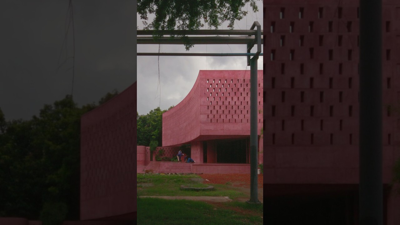 Studio Morphogenesis wraps waterside mosque in perforated pink concrete | #Shorts | Dezeen