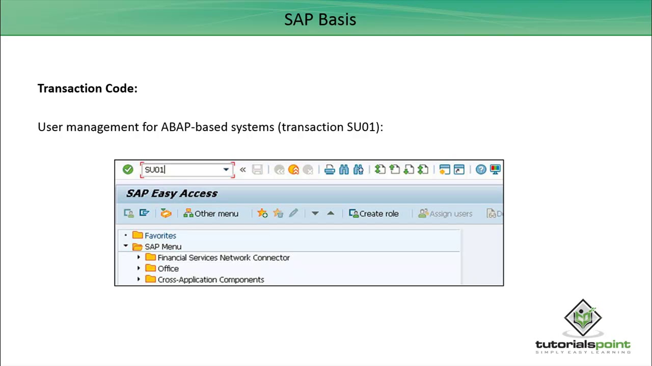 SAP Basis - Creating a New User