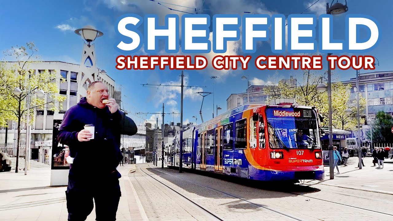 Sheffield City Centre | Walk through Sheffield City Centre from Town Hall to Fitzalan Square