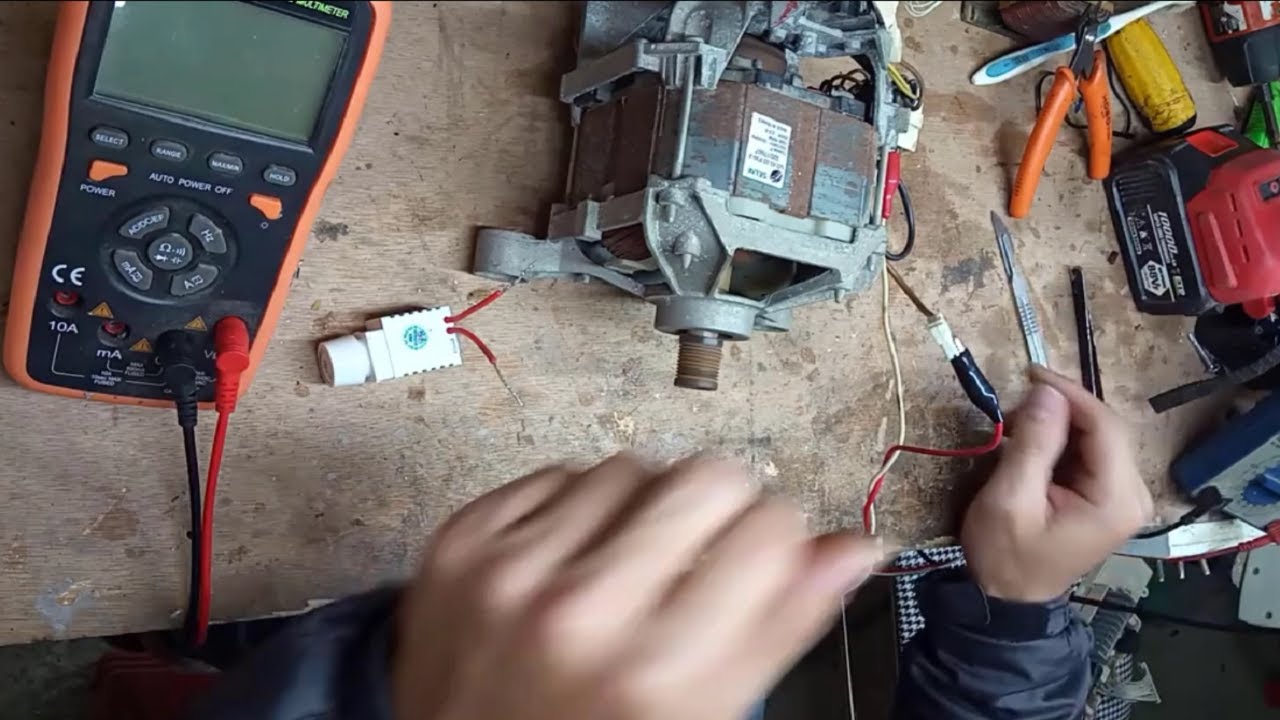 Hướng Dẫn Test Động Cơ Máy Giặt Cửa Ngang - Cách Chế Công Tắc Để Đấu Điện Trực Tiếp