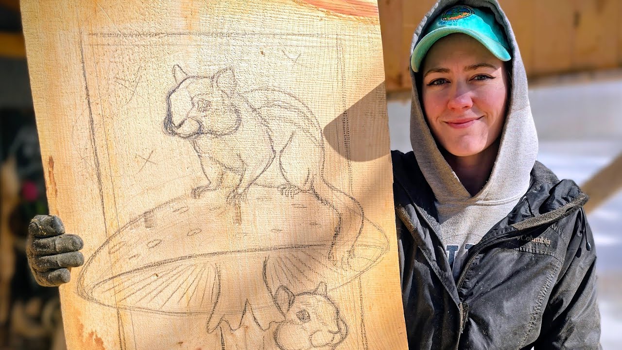 Live Chainsaw Carving!! 🍄🐿️