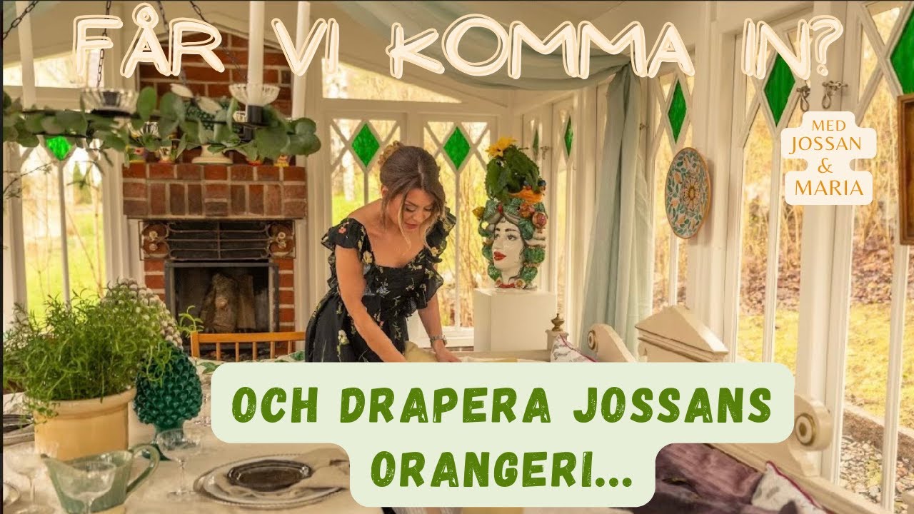 DIY – vi draperar Jossans Orangeri med Ooakis vackra tyger!