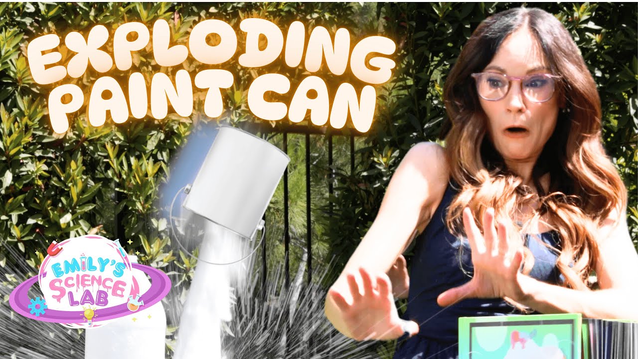 Emily's Science Lab - Exploding Paint Can - Baking Soda Paint Can Rocket