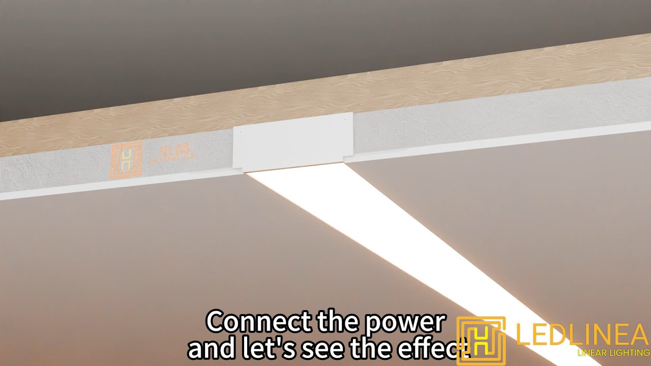 Plaster-in LED aluminum profile product demo.