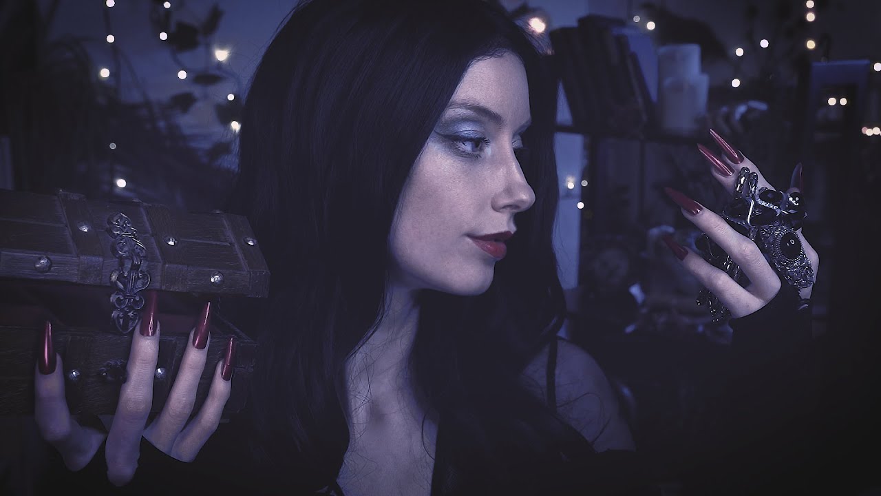 ASMR Morticia Addams Picks Your Jewelry AGAIN 🌹(Tapping, Soft Spoken, Personal Attention)