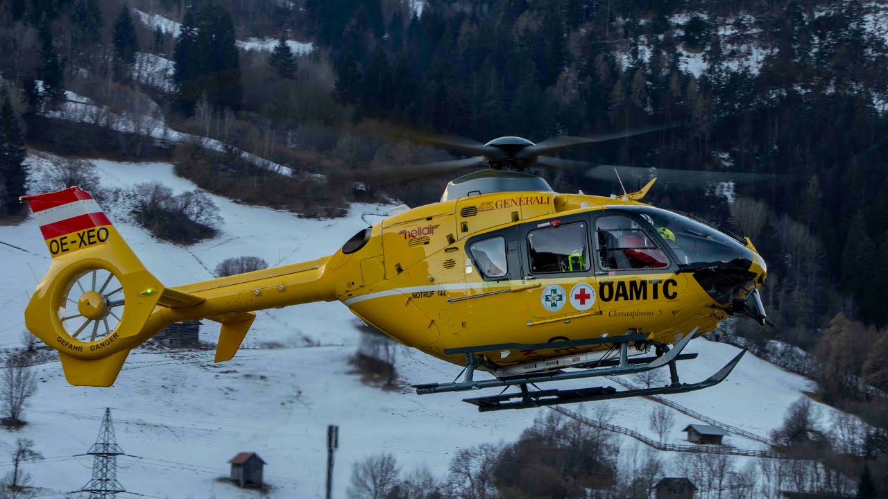 ÖAMTC Flugrettung | Landung Christophorus 5 | Heliport Zams | EC135 | OE-XEO