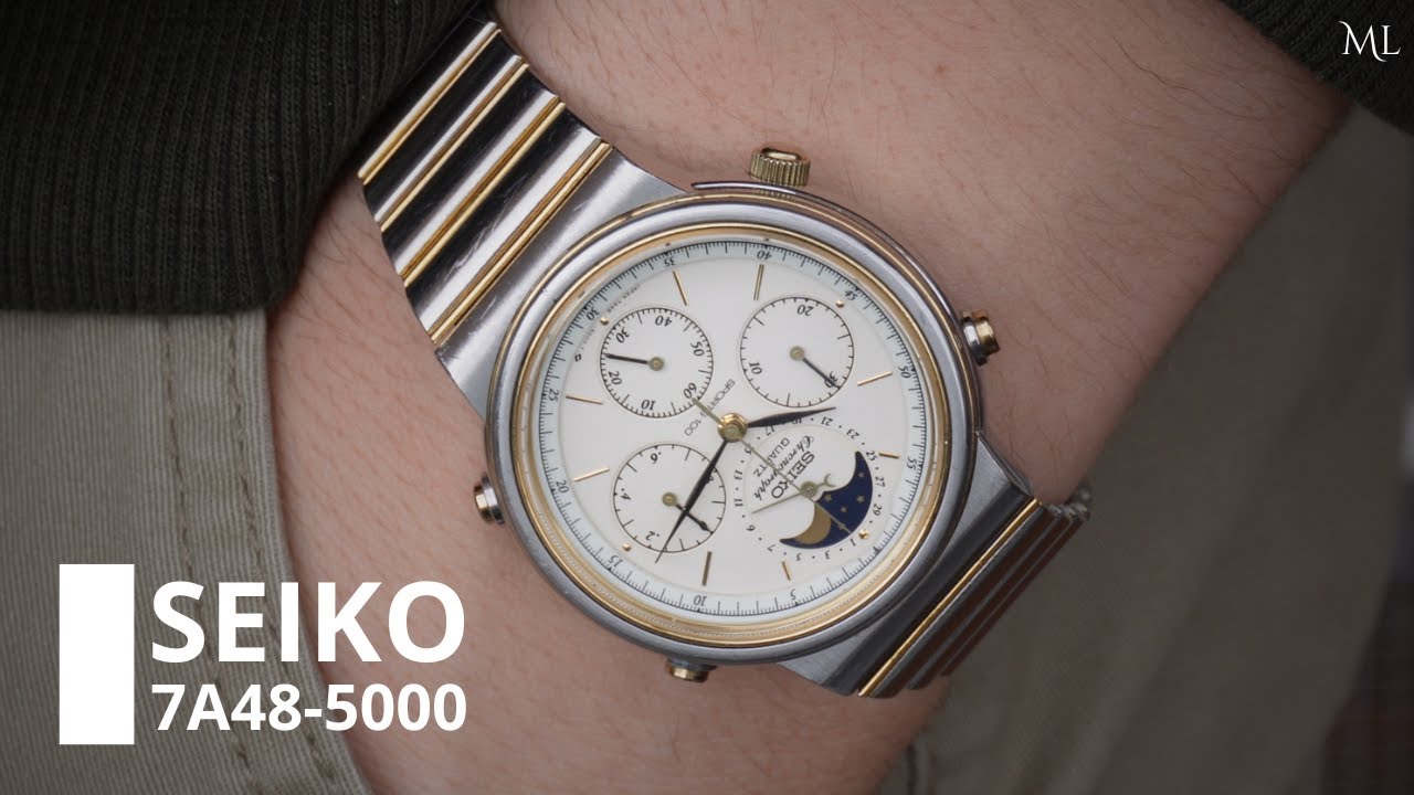 Cronografo Vintage con Fasi Luna Economico! | Seiko 7A48-5000
