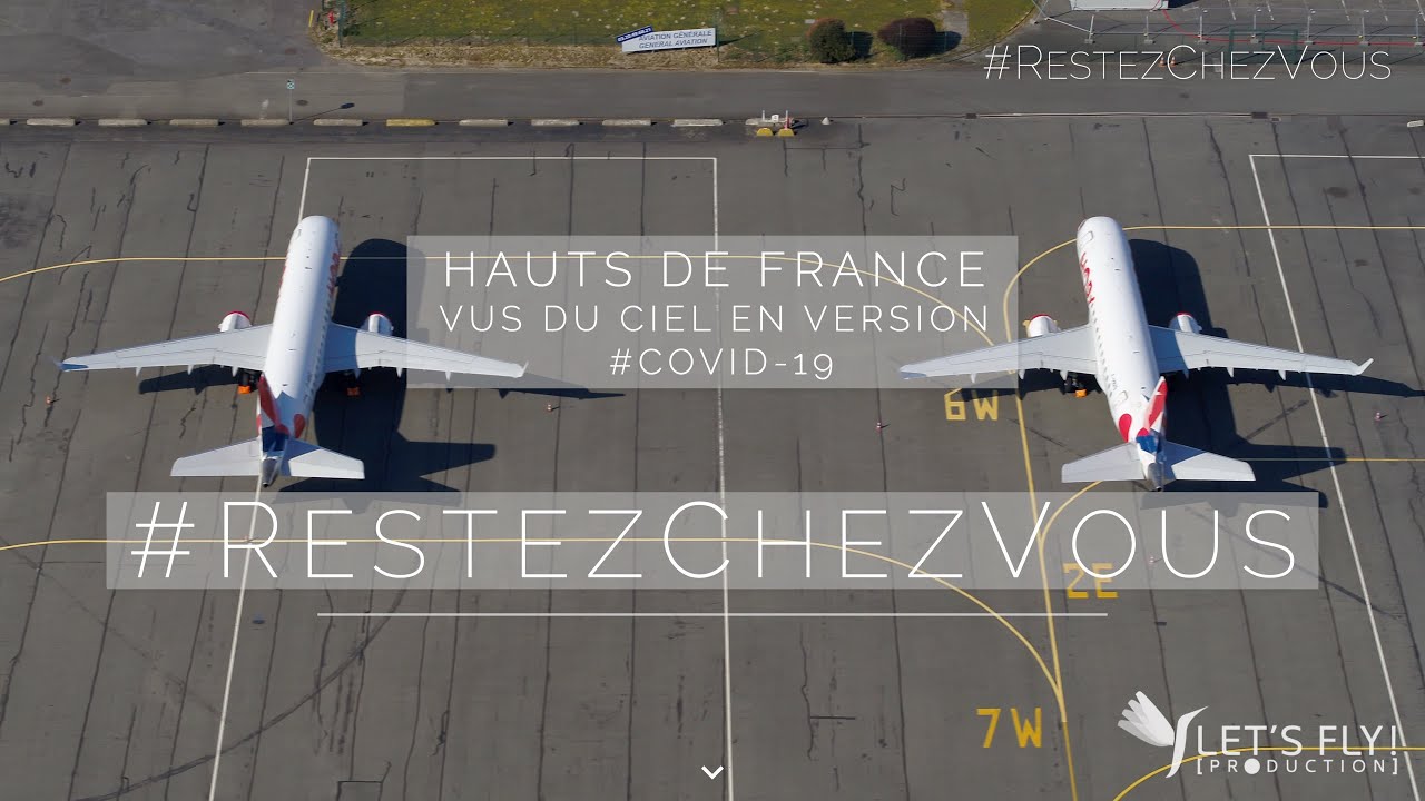Hauts De France vue du ciel en version #Covid 19 #RestezChezVous