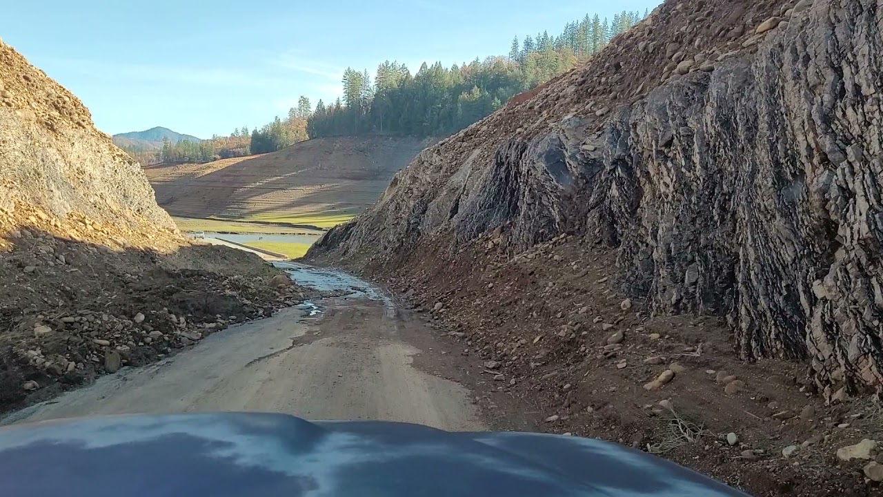 Shasta Lake - Driving down old Hwy 99 across Pollock bridge 11/13/2021