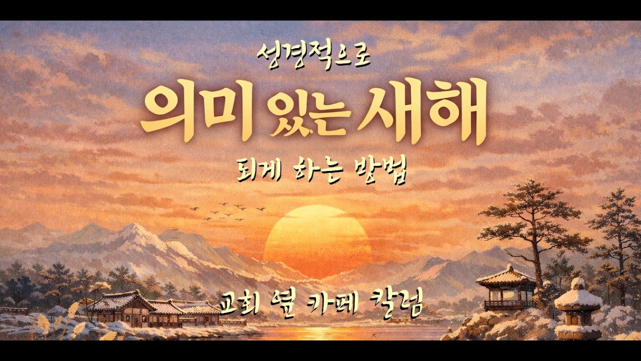 성경적으로 의미 있는 새해 되게 하는 방법 [교카 칼럼 1] #새해 #교회옆카페 #교카 #gyoka #의미있는새해 #신년특집 #신년 #새해결심 #새해다짐