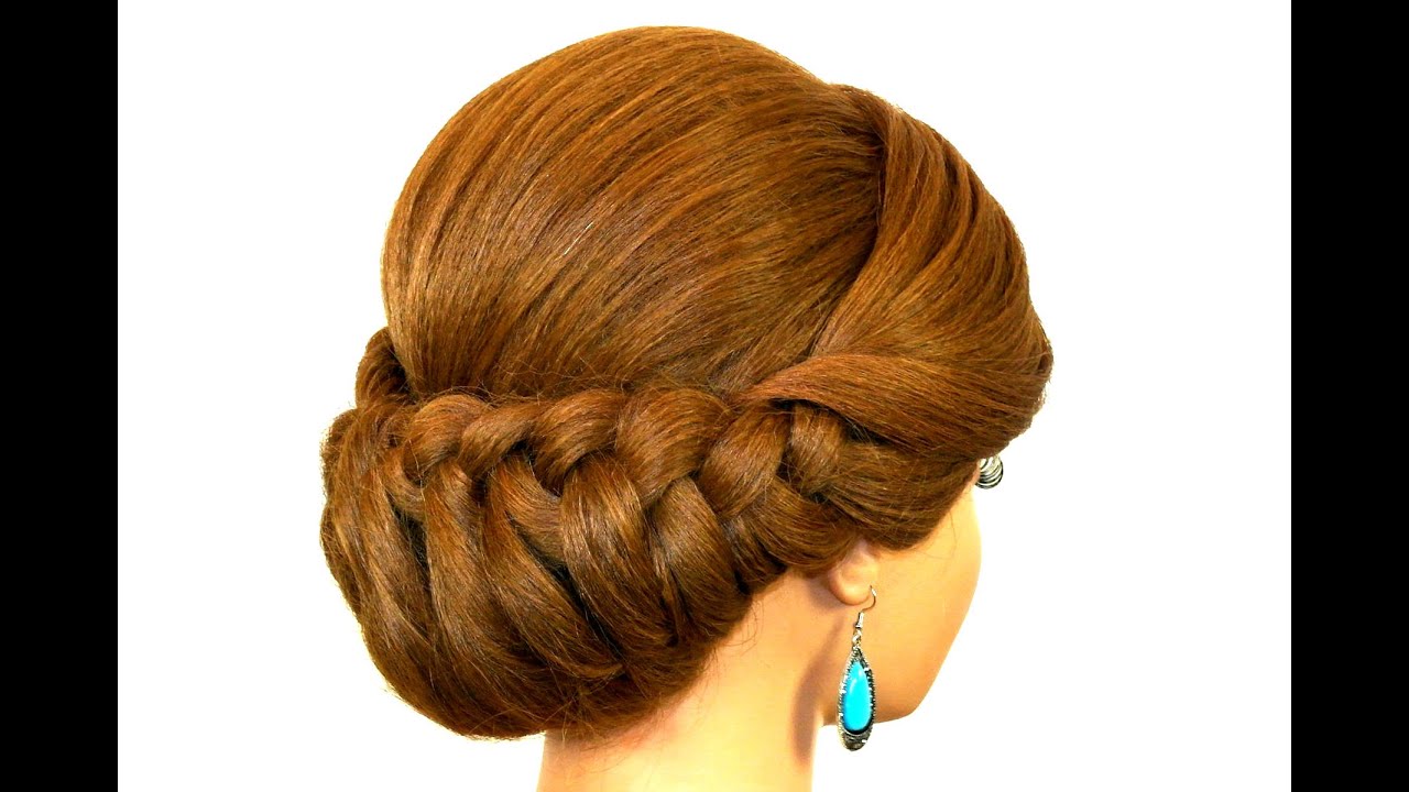Braided Updo Hairstyle for Medium Long Hair Tutorial