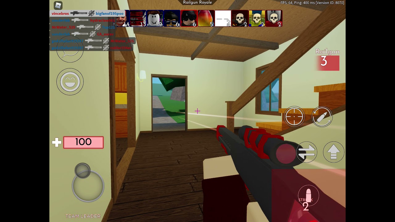 (Roblox Arsenal) Railgun Royale is hard with 70 FOV :/