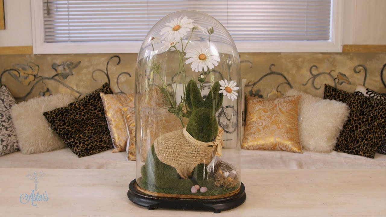Easter Themed Still Life Glass Dome Display