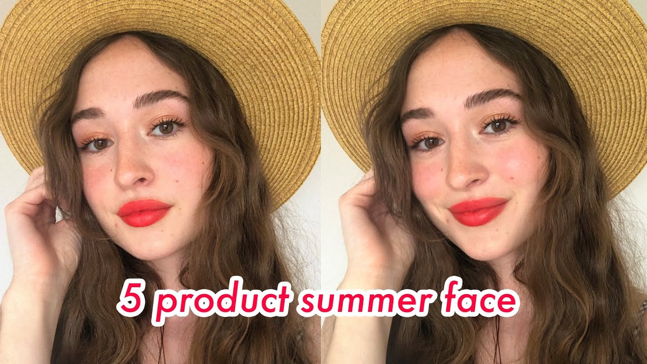 Summer Makeup Using Only 5 PRODUCTS! | a quick & cute look 🍒