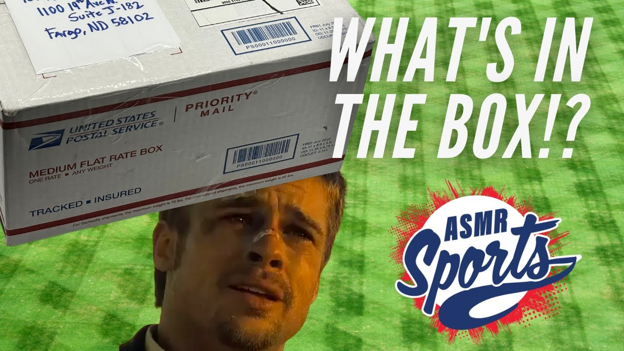 ASMR: Opening an eBay Baseball Card Mystery Box / whispering / gum chewing / Part 1 of 2